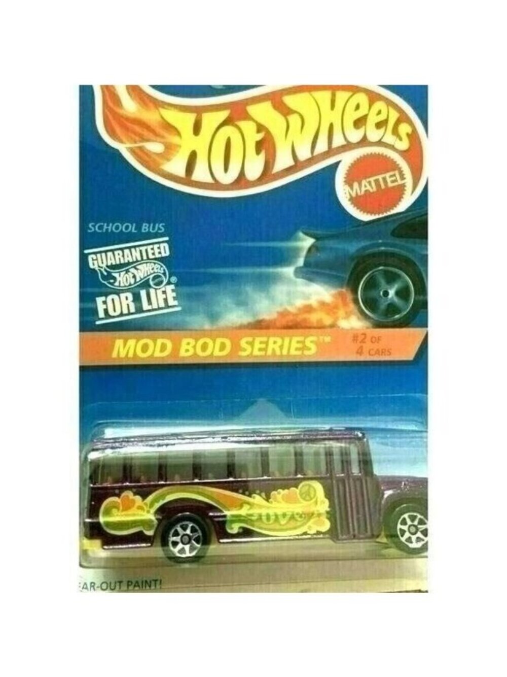 Vintage Die Cast Hot Wheels 1995 School Bus MOD BOD Series 2/4 397 Far-Out New